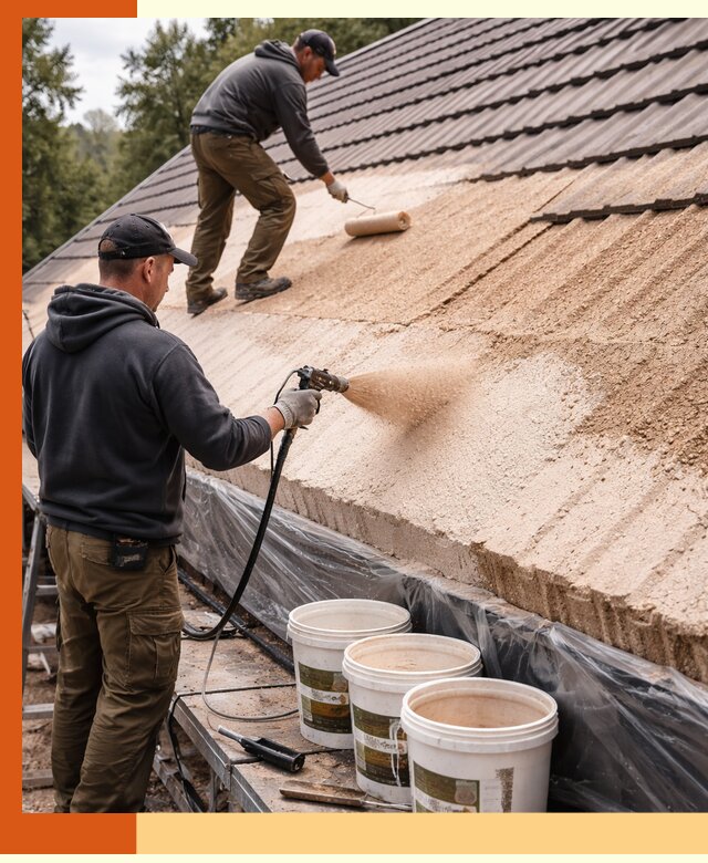 Утепление кровли жидкой пробкой в Вязьме для домов и зданий