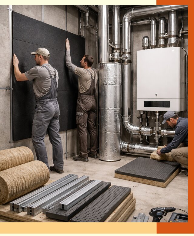 Шумоизоляция котельной в Вязьме от 6683 руб. под ключ | Профессиональная звукоизоляция — ТепломастерВзь