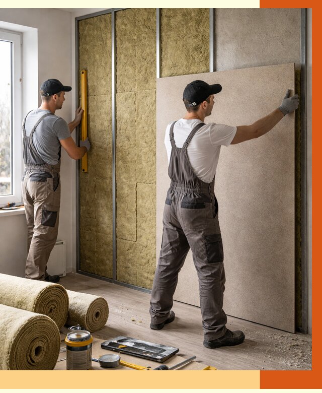 Шумоизоляция стен в Вязьме от 4627 руб/м2 — звукоизоляция стен под ключ | ТепломастерВзь