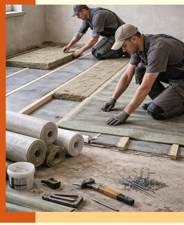 Шумоизоляция пола в Вязьме — профессиональная звукоизоляция помещений