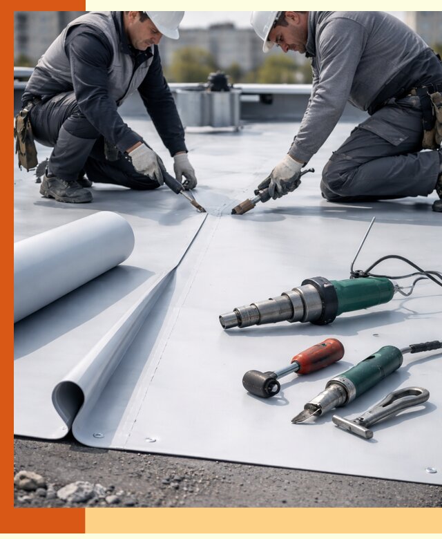 Гидроизоляция мембранной кровли в Вязьме: монтаж и ремонт быстро