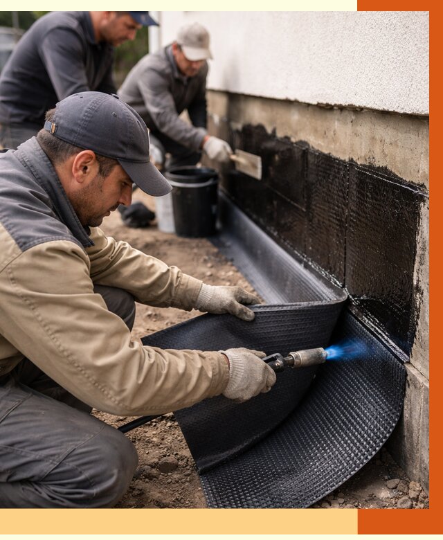 Гидроизоляция цоколя и отмостки в Вязьме от 8740 руб. — ТепломастерВзь