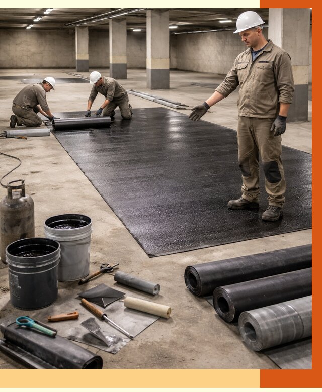 Гидроизоляция паркинга в Вязьме от 1234 руб/м² — профессиональная защита | ТепломастерВзь