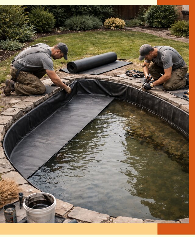 Гидроизоляция пруда в Вязьме от 15423 руб. под ключ | ТепломастерВзь профессионально