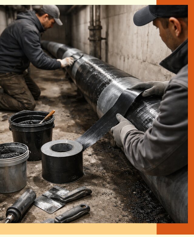 Гидроизоляция труб в Вязьме от 2571 руб. — профессиональная герметизация | ТепломастерВзь