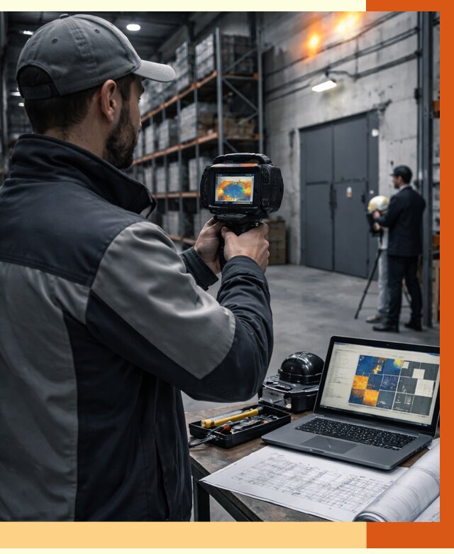 Тепловизионное обследование склада в Вязьме от 6683 руб. | ТепломастерВзь