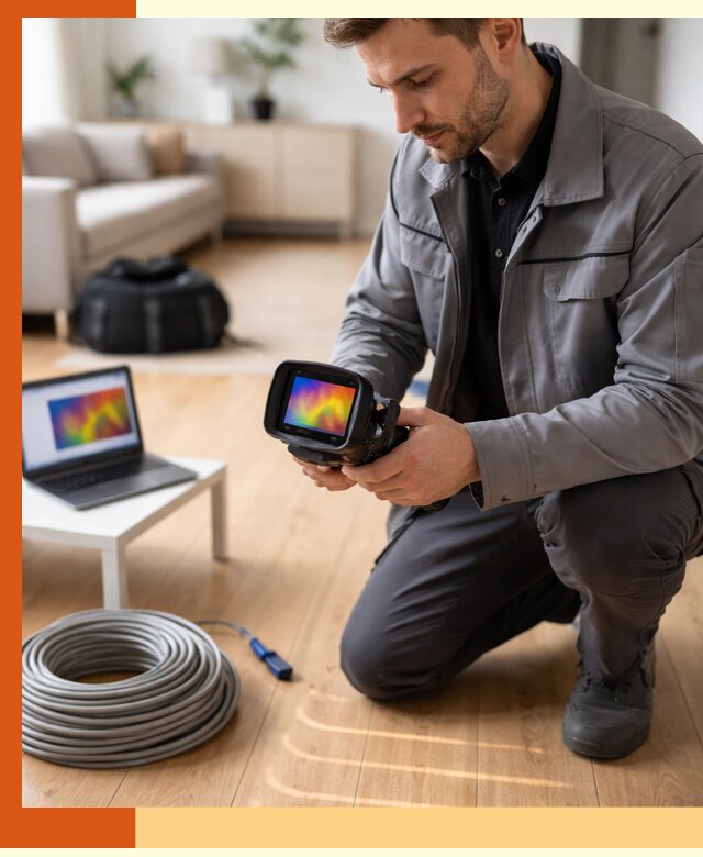 Тепловизионное обследование тёплого пола в Вязьме для точной диагностики