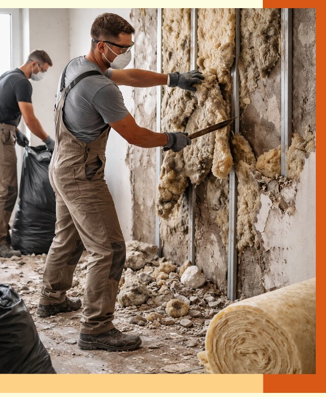 Демонтаж старого утеплителя в Вязьме от 3599 руб. — работы под ключ | ТепломастерВзь