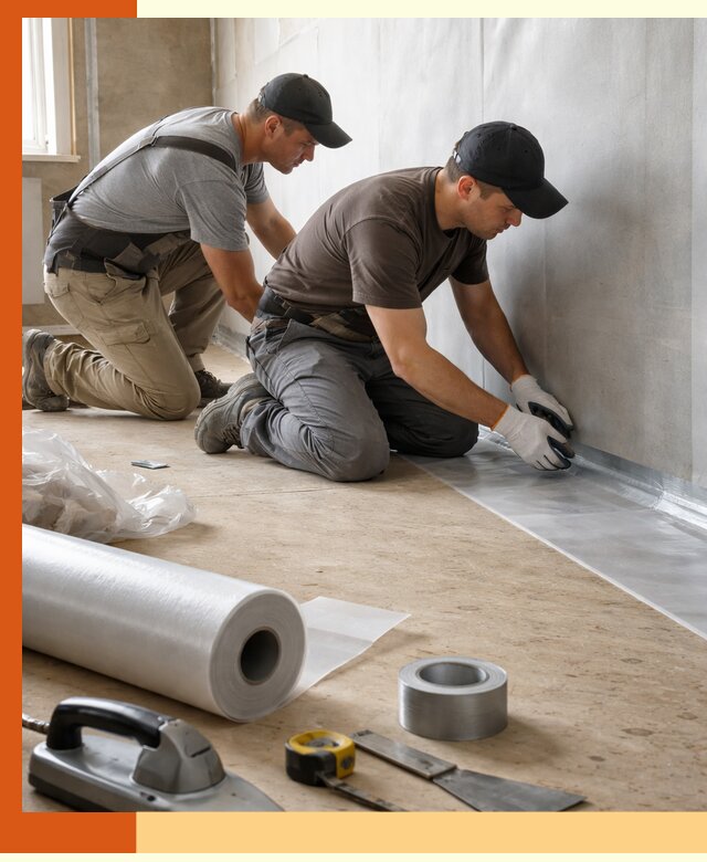 Монтаж пароизоляции для дома и помещений в Вязьме