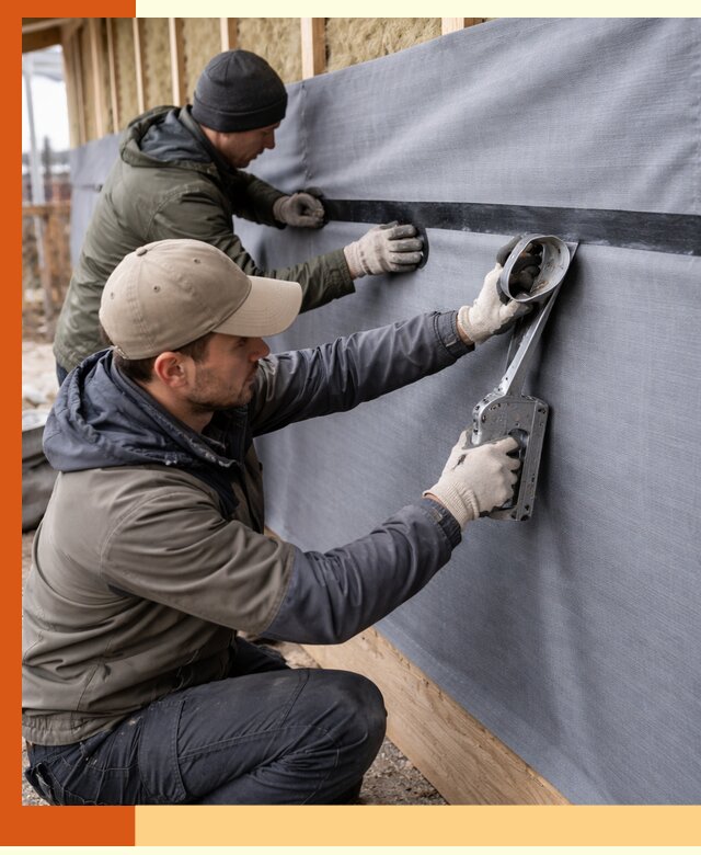 Монтаж ветроизоляции зданий и конструкций в Вязьме