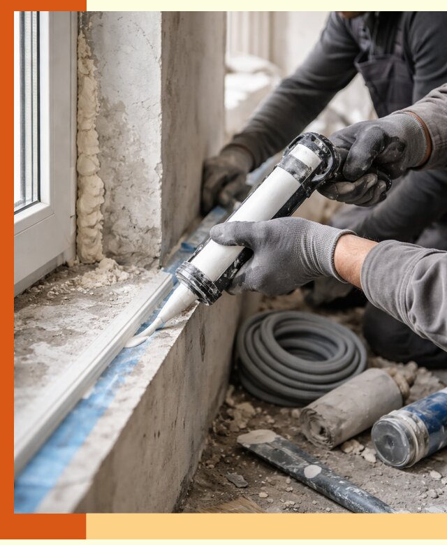 Герметизация стыков и примыканий зданий в Вязьме