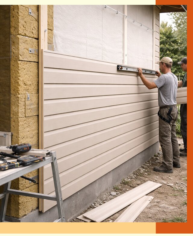 Монтаж сайдинга после утепления в Вязьме от 1902 руб. — обшивка и облицовка | ТепломастерВзь